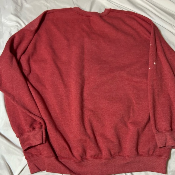 Women’s Be Merry Gildan Santa Bleach Sweatshirt 2XL Red - Picture 9 of 13